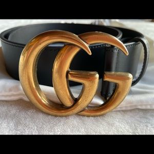 GUCCI Belt w/ Gold Buckle